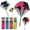 4PCS Set Tangle Parachute Figures Hand Throw Soliders Square Outdoor Children’s Flying Toys | No Strin