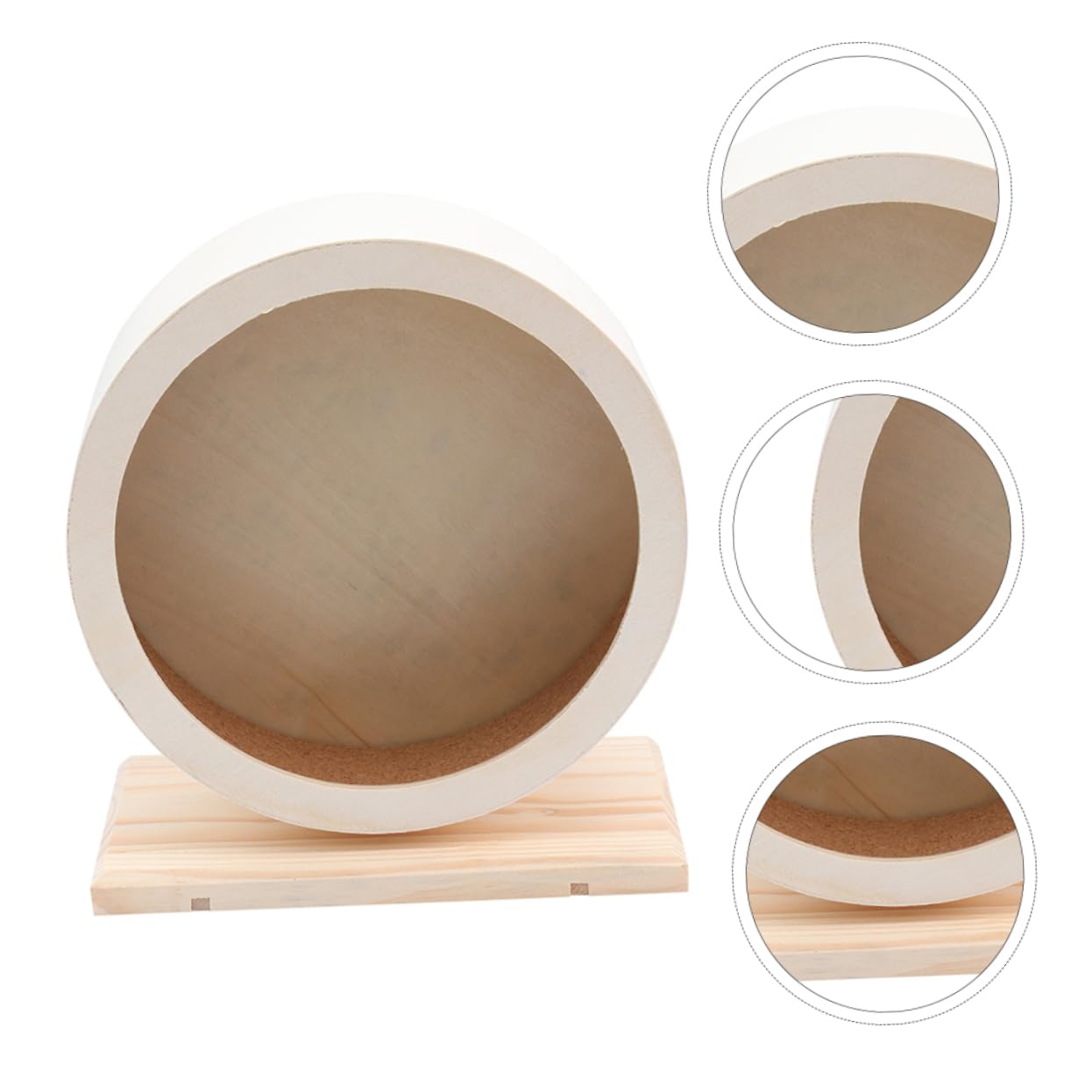 Geräuschloses Holz Hamsterrad für Kleine Haustiere, Beige
