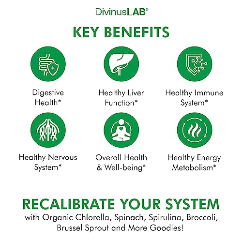 Super Greens Sugar Free Gummies - Organic Spirulina, Spinach, Chlorella, Lions Mane Mushroom - Pre & Probiotics – 8 Blends With Fruits And Veggies, Vegan - Daily Green Supplements (Packaging May Vary) #TOP4