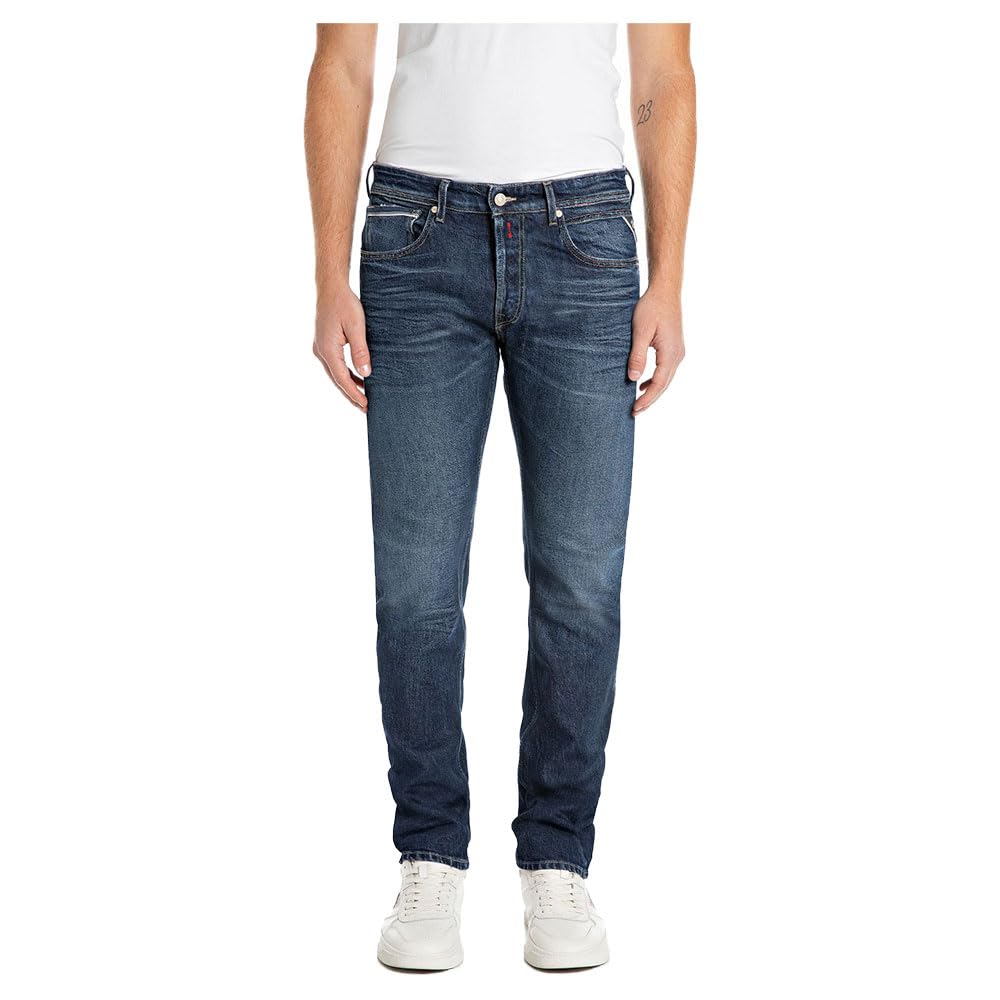 REPLAY Adult MA972 Grover Original Jeans, Dark Blue 007, 32W / 30L