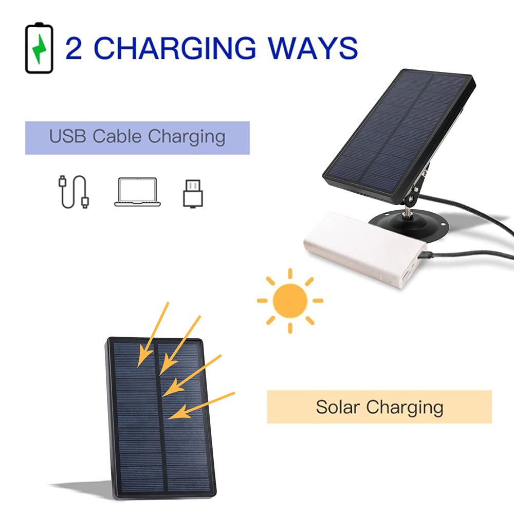 Pannello Solare Fotocamera Caccia DC 9V 2400mAh IP54 Impermeabile Caricatore Portatile