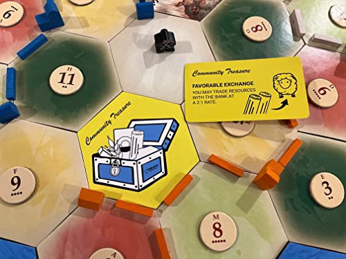 Community Treasure Chest Scenario Hex and Card Deck Scenario compatible with Catan's Settlers of Catan, Seafarers, Cities and Knights and Catan Expansions miniatura 2