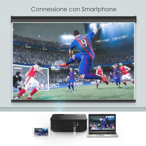 Videoproiettore,WiMiUS 4500 Lumen LED Proiettore