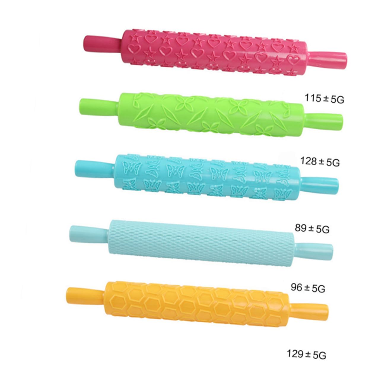 8piezas Rodillo De Plástico Multifuncional Para Embellecer Pasteles Herramienta De Decoración Para Cocinar Casa Para Fondant y Aleatorios