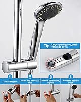 Duschbrause Halterung, Duschkopfhalter für Gleitstange Verstellbar 19-25 mm, Duschhalterung Ohne Bohren Handbrause Halter für Gleitstange drehbar Brausehalter Duschkopfhalterung für duschstange – Ansicht 4