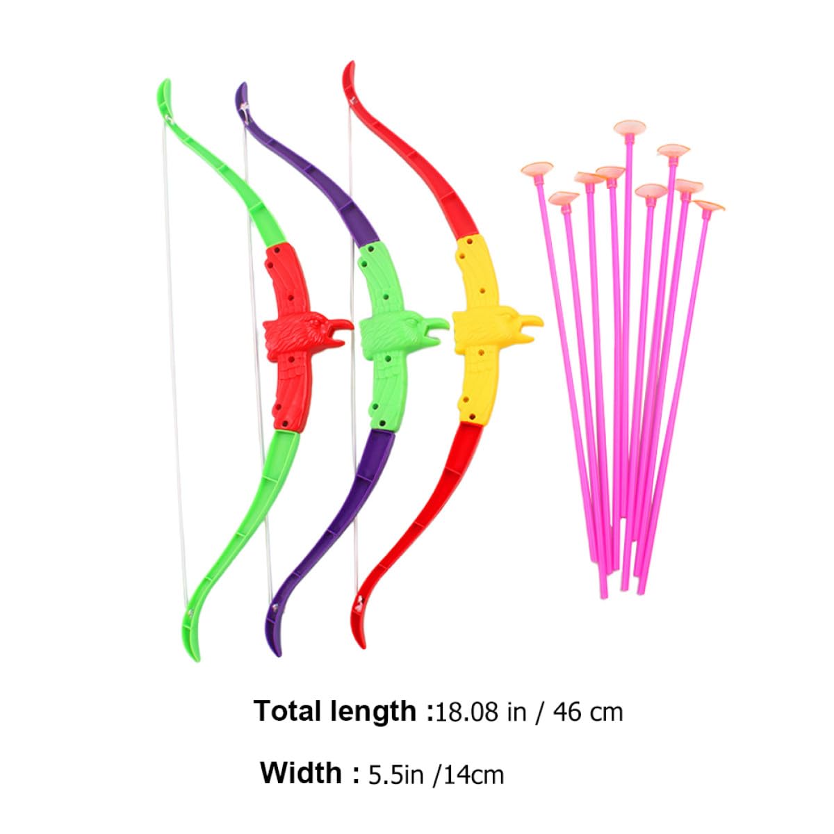 ifundom 3ensembles Jeu De Tir à Arc Simulation pour Garçon Fille Jouet Extérieur Garçon Fille Cadeau Et Ergonomique Couleurs Aléatoires