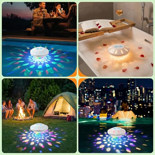 Godferyxin Floating Pool Lights for Night Party, 1 Pack 4000mAh Color-Changing LED Pool Floats, Waterproof Lanterns for Swimming Pool, Pond, or Backyard Decoration — view 3