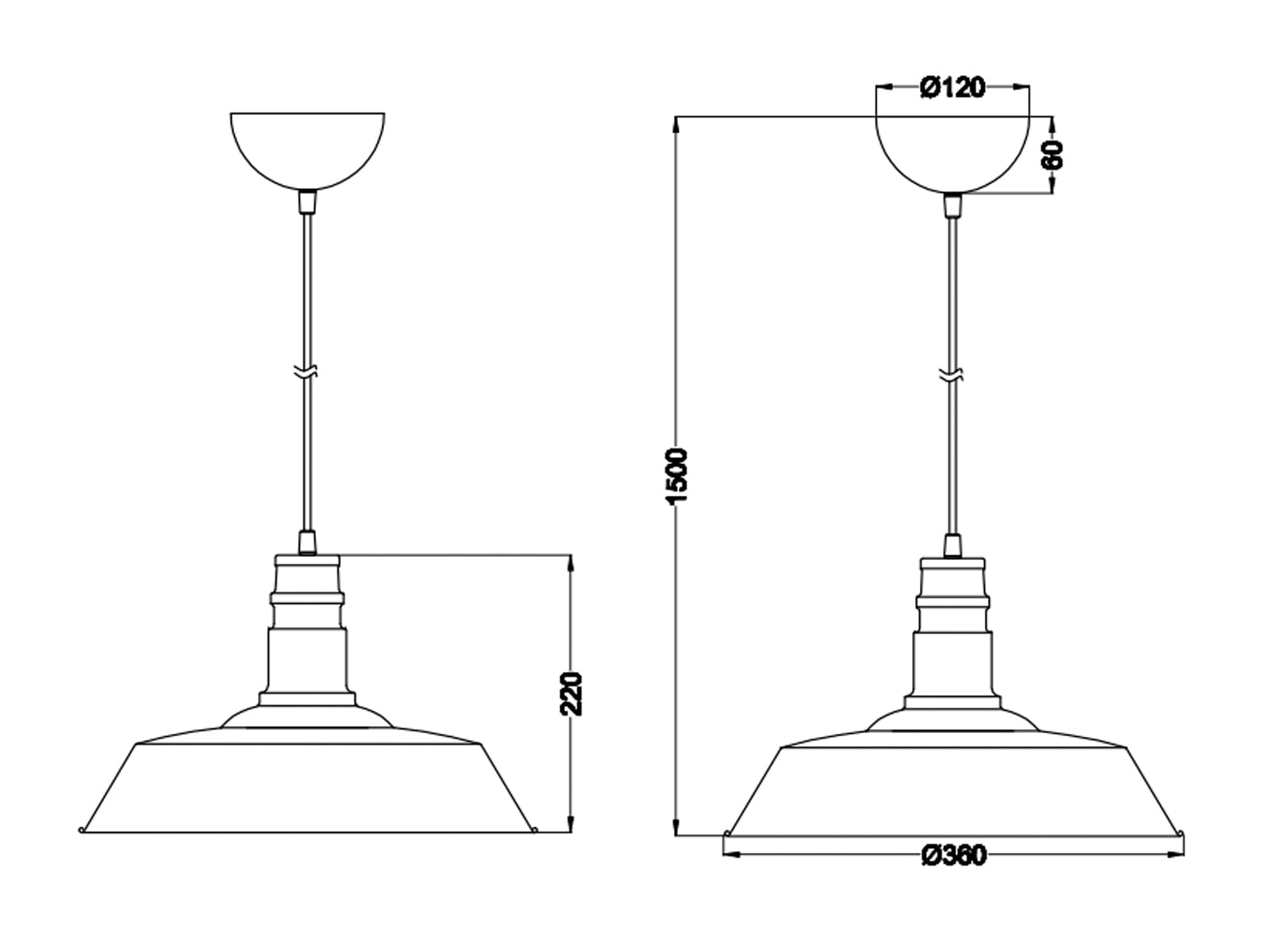 Reality, Suspension, Will 1xE27, max.60,0 W Corps: metal, Blanc Ø:36,0cm, H:150,0cm IP20