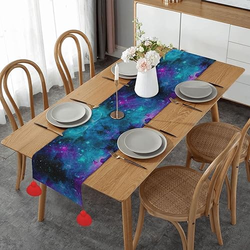 Chemin de table macramé avec pompons faits main lavable pour décoration