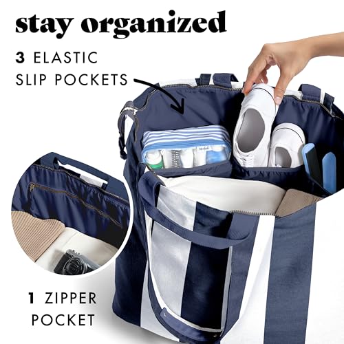 Fit & Fresh Large Beach Bag for Women - Extra Large Travel Tote With Pockets4