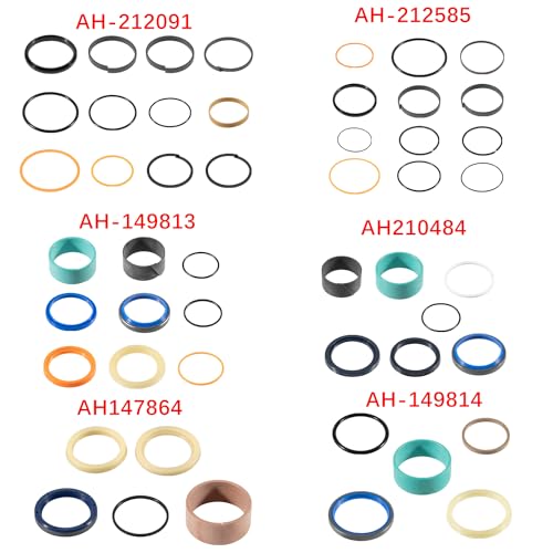 Image of Whole Machine Hydraulic Cylinder Seal Kit Replacement for Backhoe 310E Rebuild Repair Seals Kit Replaces AH212091 AH210484 AH147868 AH149813 AH149814 AH212585