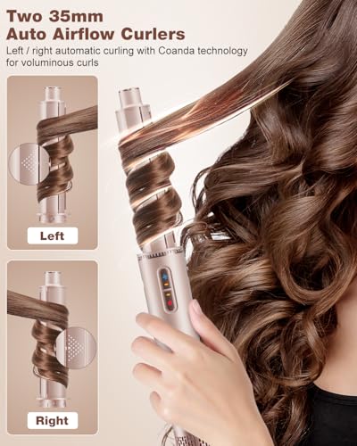 7MAGIC 7 in 1 Hair Styler & Hair Dryer Brush, 110,000 RPM High-Speed Blow Dryer with Negative Ions for Frizz-Free Styling Fast Drying Curling Volumizing Straightening, Hot Air Styler with Travel Case - Image 4