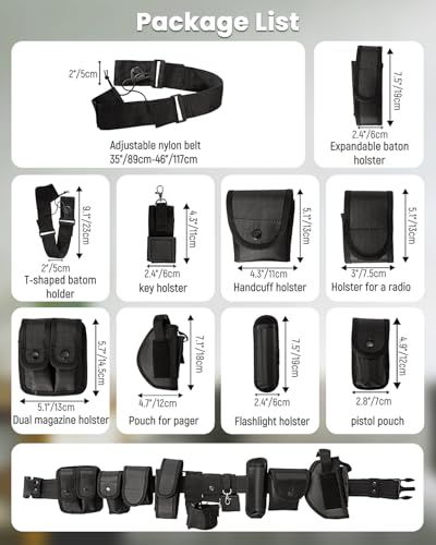 Police Belt 10 in 1 Duty Belt for Tactical Security, Military Modular Equipment System Mold2