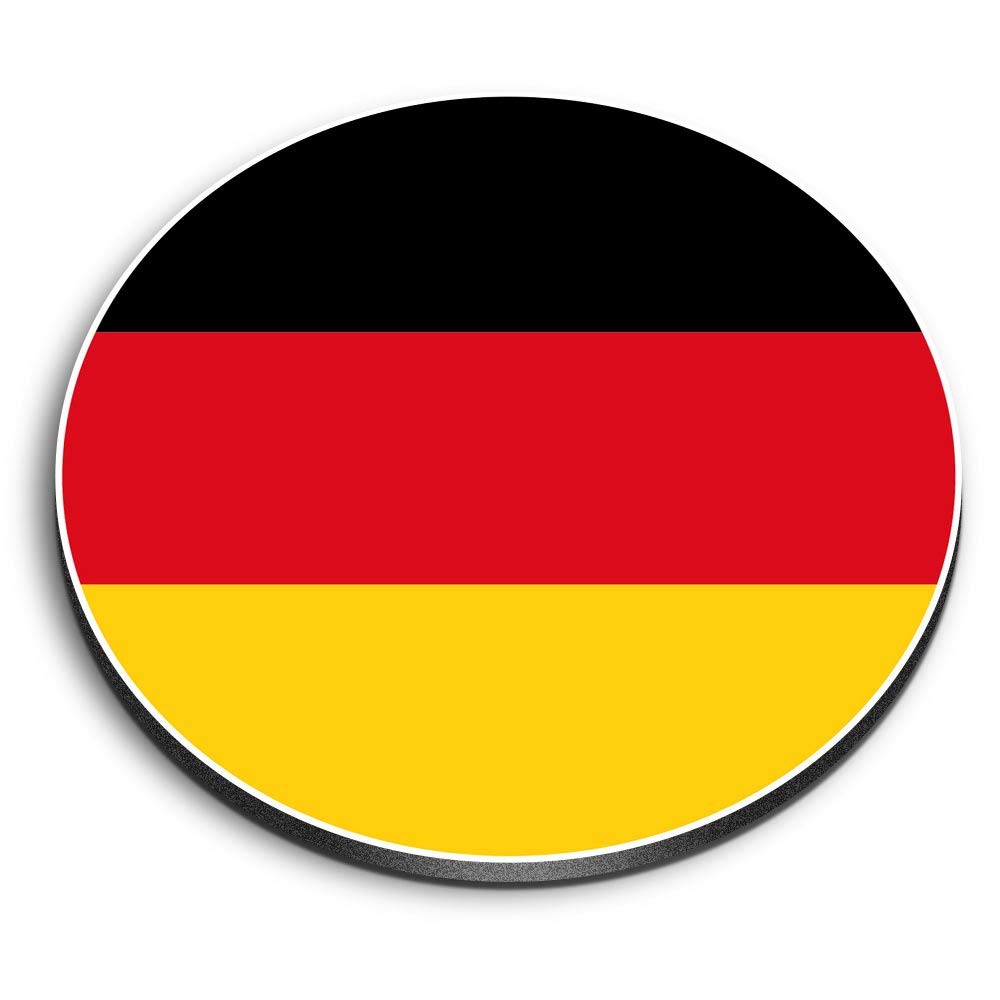 Destination Vinyl Ltd Multicolor 1 X Round Mdf Magnet - German Flag 9076