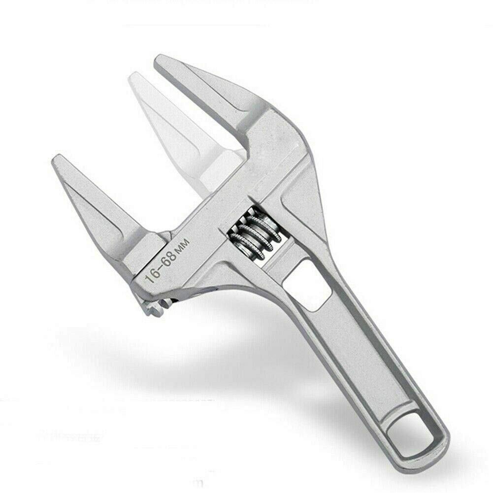 Taha Gold/Silver ® -Adjustable Large Spanner Wrench 16-68Mm Opening Bathroom Nut Key Hand Tool Diy