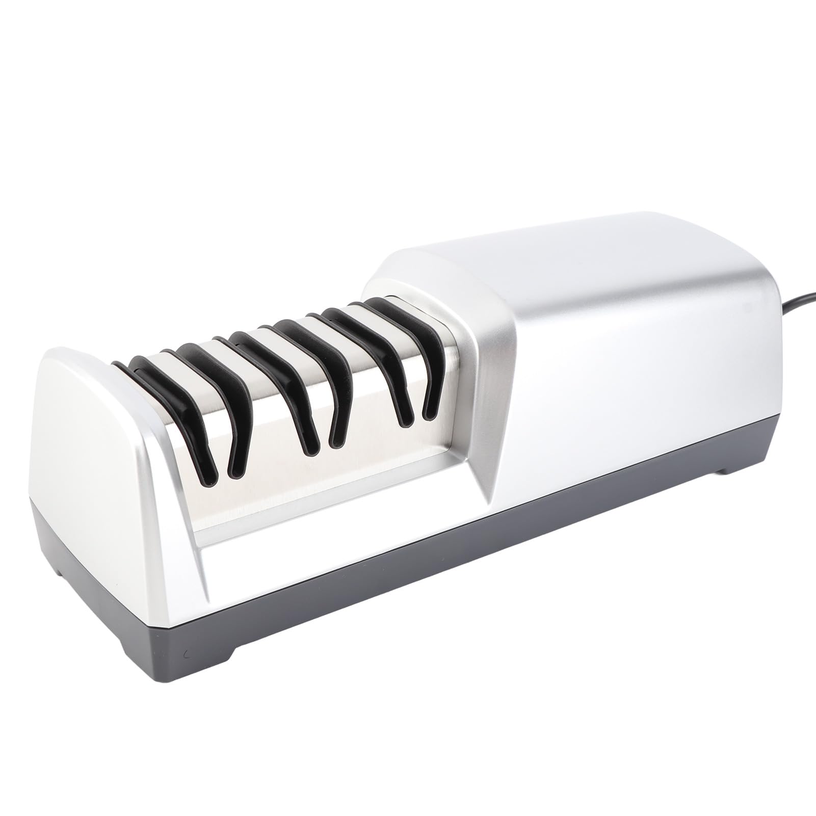 Affilacoltelli Elettrico a 15 e 20 Gradi, a 3 Livelli, affilacoltelli in Acciaio Inox per coltelli da con Funzione di affilatura Rapida, Risultati rapidi, nitidi, a Basso Rumore