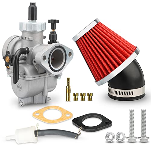NIBBI Carburetor PE22mm Kit 22mm Carburetor Fit SSR 110cc 125cc 130cc Flange Motorcycle Engines for Dirt Bike Pit Bike ATV 4 Wheeler with Carb Jets