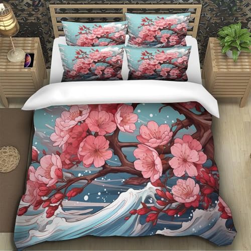 Housse de couette 3D montagne 200x200 parure de lit microfbre - 5
