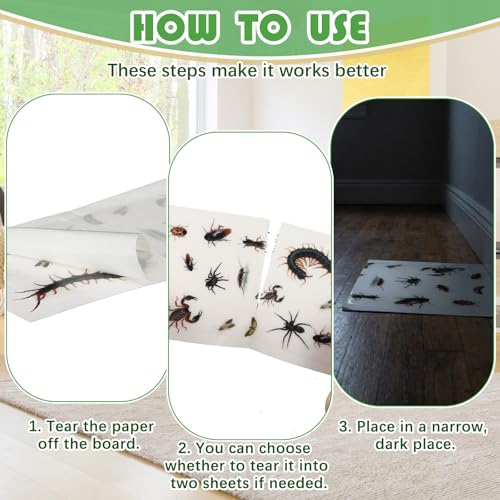 Image of Qualirey 30 Pcs Spider Traps Indoor Roach Bug Ant Cricket Insect Sticky Traps Adhesive Cockroach Rat Mice Glue Boards for House Kitchen Bathroom Basement Garage(Tearable Style)