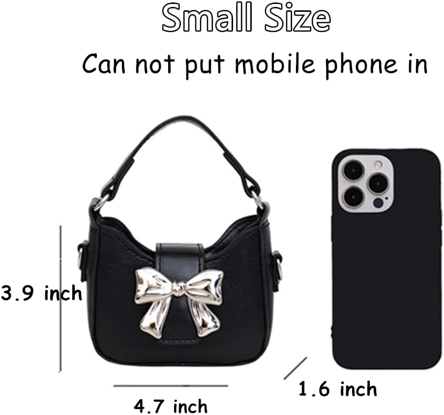 Small Crossbody Purse for Kids Little Girls Toddler Mini Shoulder Wallet with Bowknot for Christmas Birthday Gift