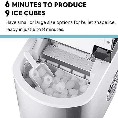Máquina para hacer hielo de mostrador con 9 cubos miniatura 3
