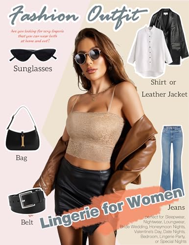 Avidlove Bralettes for Women Lace Spaghetti Strap Tank Top Tube Slim Basic Camisole4