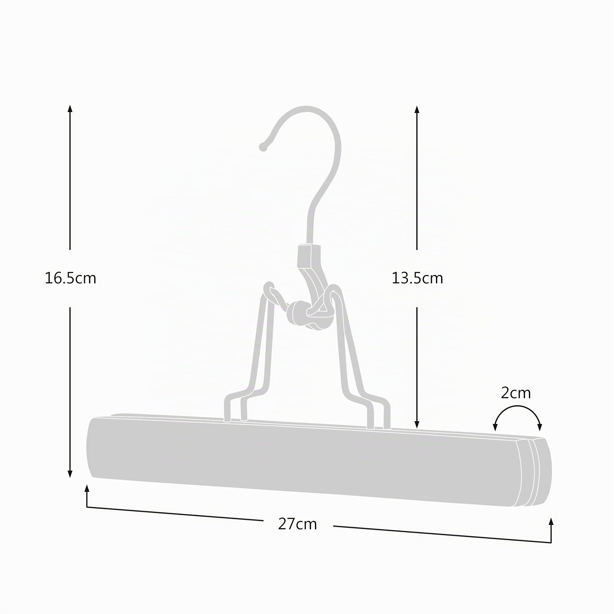 HANGERWORLD Lot de 10 cintres en Bois de cèdre - 27 cm - Protection Anti-Mites - Cintres pour Pantalons