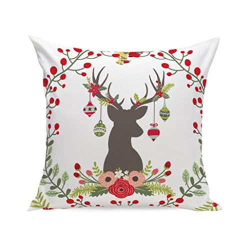 Pillow Case,Vovotrade Christmas Super Soft Square Throw Pillow Case Decorative Cushion Pillow Cover 45cmx45cm/17.7''x17.7“ (C)