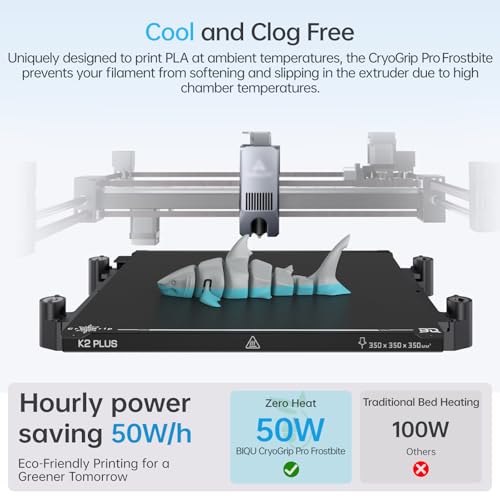 Image of BIQU CryoGrip Pro Frostbite for K2 Plus 370x370mm Cold Build Plate Room Temperature Print Double Sided Upgrade Plate Removable Surface Platform
