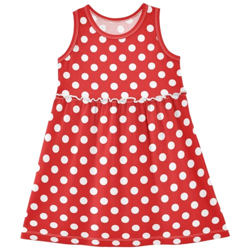 Little Girls Dress Sleeveless Casual Twirl Dresses Print Sundress for 2-8 Years