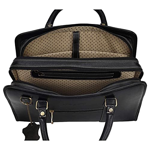 Image of HYATT Leather Accessories 16 Inch Full Grain Natural Leather Laptop Messenger & Shoulder Bags For Men 24 Litres Capacity Upto16 inch Laptop Compartment Dimension-L-16 X H-12 X W-4 Inch Weight-1 KG