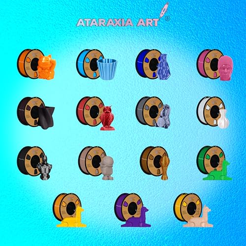 Image of ATARAXIA ART RED PETG Filament 1.75mm, 3D Printer Filament, 1Kg /2.2lb Winded Spool, Dimensional Accuracy ±0.02mm,with Filament Storage Vacuum Bag, Fit Most FDM 3D Printer, Pantone Matched, PETG RED
