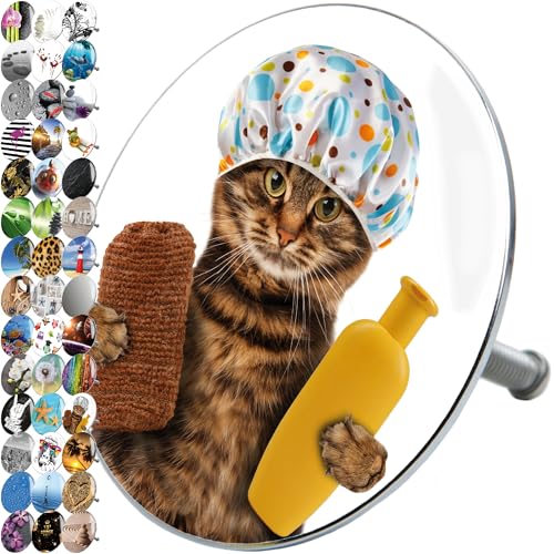 Sanilo Badewannenstöpsel, viele schöne Stöpsel für die Badewanne zur Auswahl, hochwertige Qualität (Shower Cat)