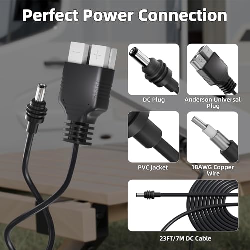 Image of Starlink Gen3 Cable,Starlink Gen 3 Step Up Cable with Plug,Starlink Adapter for Powerpole Connectors,Perfect for RV,Boat,Solar Panel