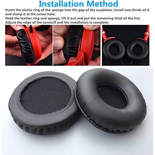 Image of MDR NC7 Headphone Earpads Replacement Ear Pads Cushion Compatible with Philips SHB3060 Sony MDR-NC6 MDR NC6 MDR-NC8 AKG K518 K81 Noise Canceling Headsets, Black
