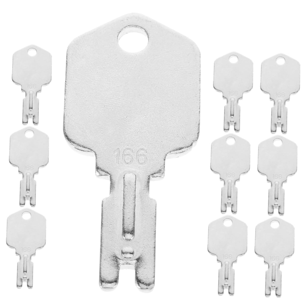 Alipis 10Pcs Heavy Equipment Forklift Key Set for Ignition Switches Compatible with Models Includes Key Rings for Easy Access and Quick