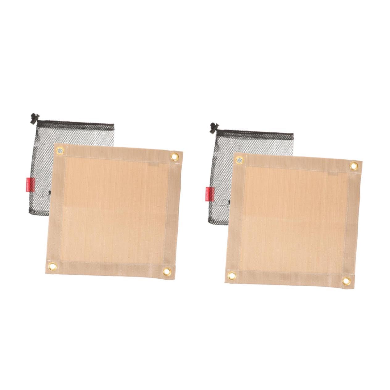 POPETPOP 2 Sets Outdoor BBQ Blanket Heat Insulation Fire Blanket Practical Grill Accessory Insulated Throw Family-Friendly Outdoor Mat
