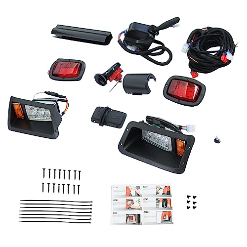 Nakkaa Golf Cart Street Legal All Headlight Tail Light Kit Compatible with Golf Cart models1995-2007 G14 G16 G19 G22