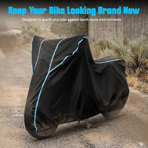 Image of Bike Cover for NX200 100% Waterproof, Dustproof & Scratch Resistant| Fully Bottom Elastic UV Resistant Heavy Duty Body Cover | All Weather Outdoor Use