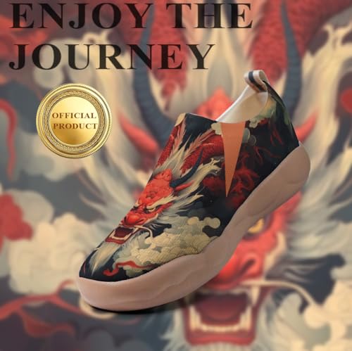 Men's Walking Travel Shoes Slip On Casual Loafers Lightweight Comfort Art Painted Fashion Sneaker2