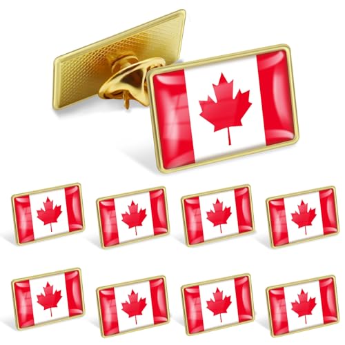 12/Pack Official Canada Flag Pins Bulk - Metal Canadian National Lapel Pin