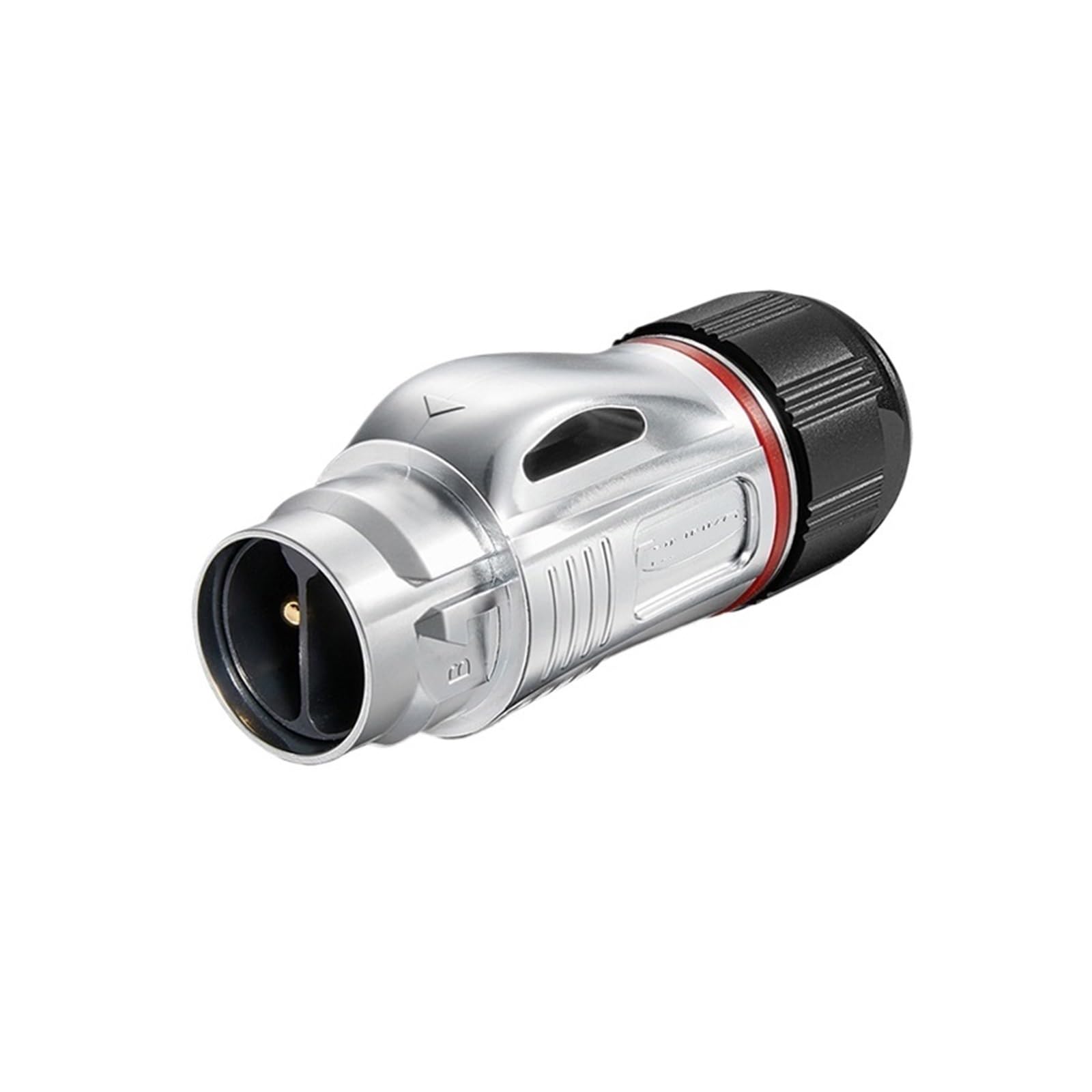 QAZXSEMUI Locking Wire BD24 2-core Metal Industrial Equipment Portable 25A Power Crimping Connector Aviation Plug(Metal male plug)