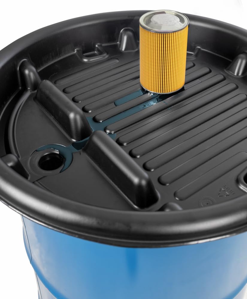DENIOS Fasstrichter aus Kunststoff (PE), mit Abtropffläche, für 200 Liter Spundloch-Fässer