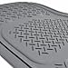 BDK Heavy Duty VAN SUV Rubber Floor Mats - 4 Pieces 3 Rows Full Set- All Weather Trimmable Mat (Gray) - MT-713-711-GR_AMHD