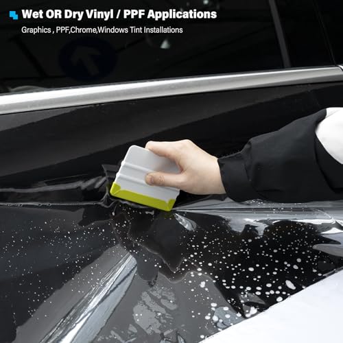 Image of Gomake Vinyl Squeegee Buffer 30PCS Pre-Cut Felt for Window Tint Wet or Dry Vinyl /PPF Application (Green)