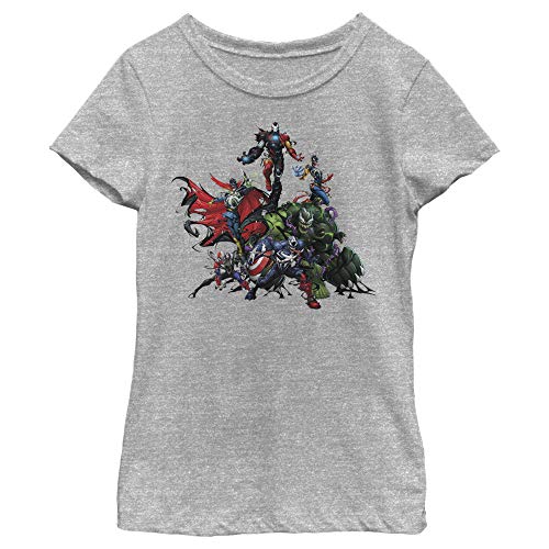 Marvel Little, Big Classic Venom Avengers Girls Short Sleeve Tee Shirt