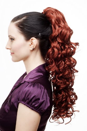 WIG ME UP - N310-350 Hairpiece ponytail extension very long massive volume voluminous curly amazing curls kinks dark copper red 23inch - Image 4