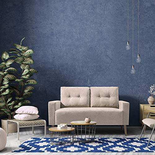 image for JUMMICO Modern Loveseat Sofa Fabric Couch Mid Century Love Seat with 2