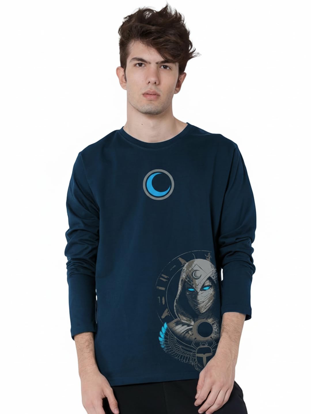 Official Marvel Merchandise Moon Knight Men's 100% Cotton Printed Regular Fit Round Neck T-Shirt-image-45