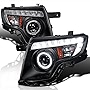 Spec-D Tuning Halo Black Projector Headlights LED Compatible with 2007-2010 Ford Edge Left + Right Pair Headlamps Assembly
